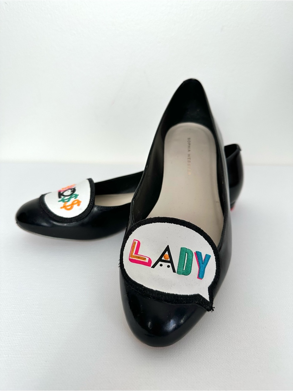 Sophia Webster Boss Lady Patent Leather Flats Kitschy Twee Eclectic Dopamine - Picture 2 of 11